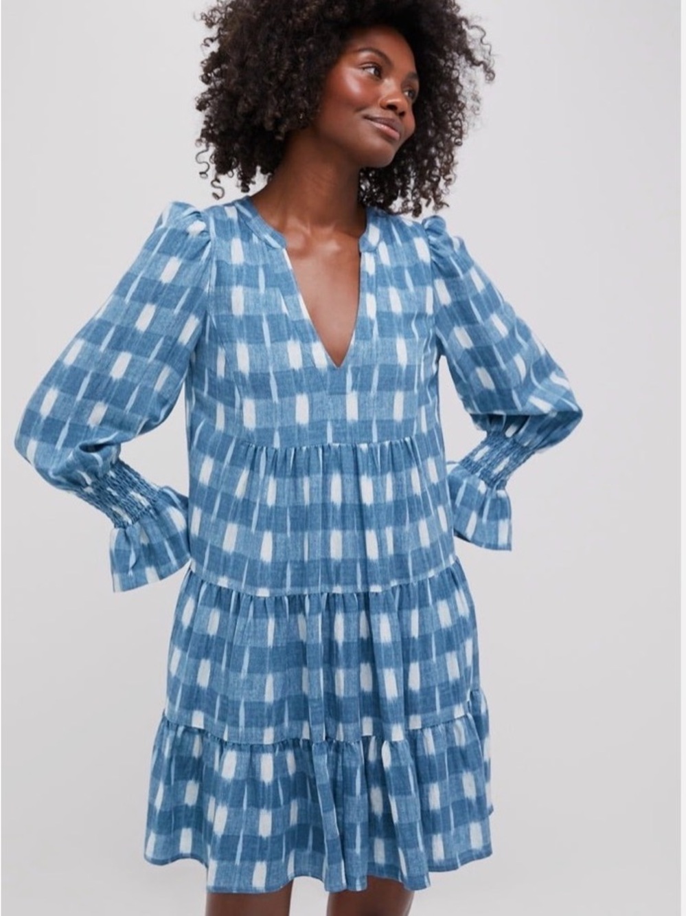 POMANDER PLACE Blue Ikat Kenzo Dress Size M never worn